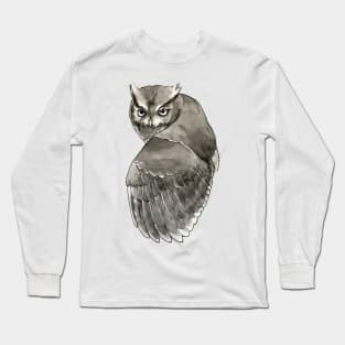 Screech Owl Cute Realistic Long Sleeve T-Shirt